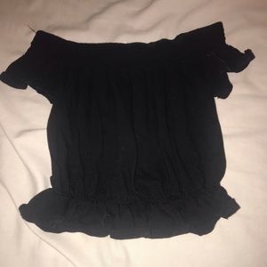 Black off the shoulder top